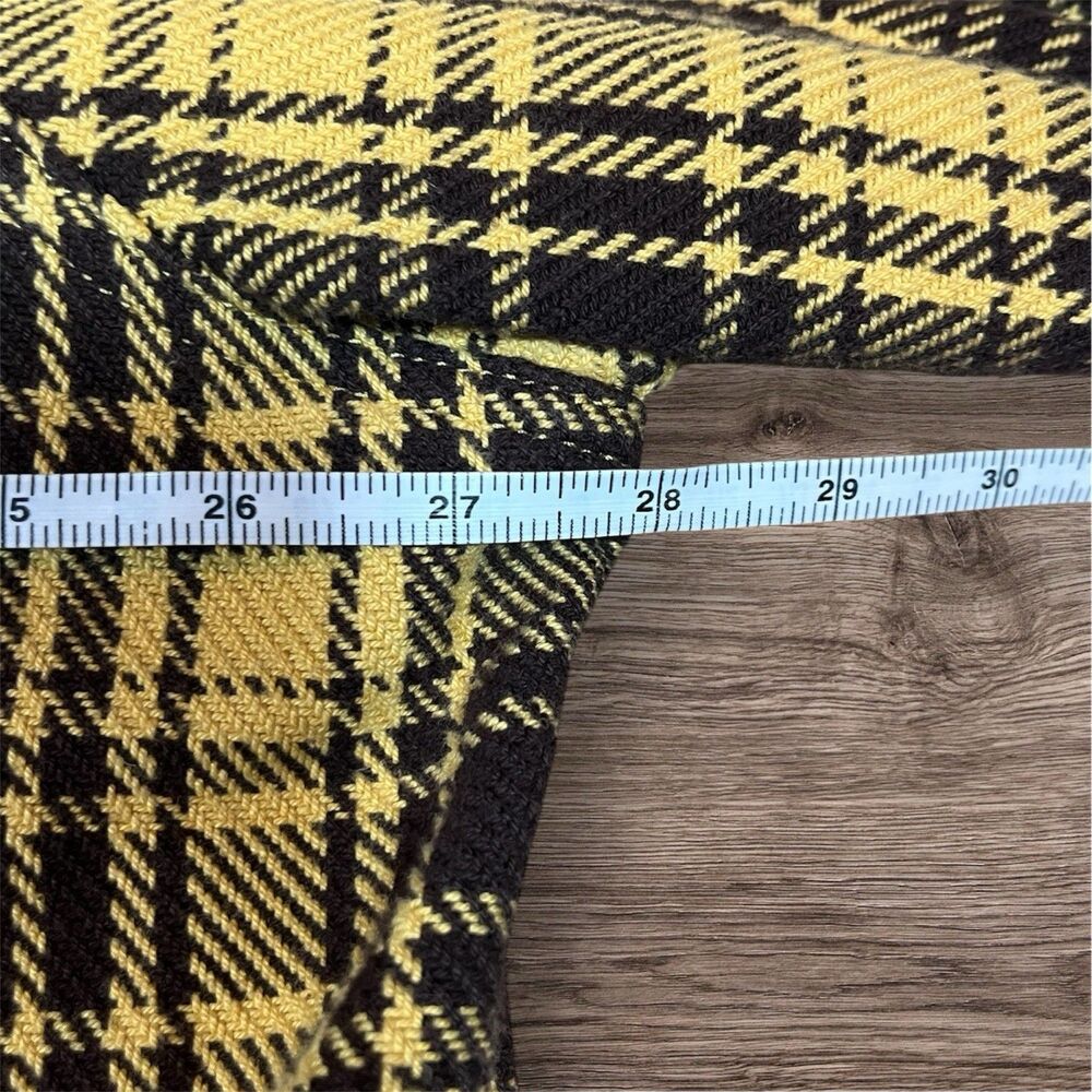 LL Bean Yellow Brown Plaid Slightly Fitted With‎ Pockets Jacket Men’s Size 2XLT - Picture 3 of 8